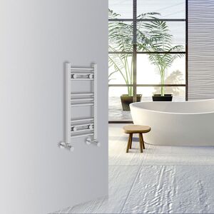 Warmehaus - Straight Bathroom Heated Towel Rail Warmer Radiator Central Heating 600x300mm Chrome