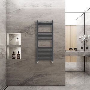 Warmehaus - Heated Straight Towel Radiator Anthracite 1200x500mm