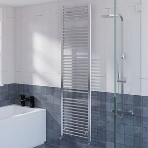 Warmehaus - Straight Heated Towel Rail Bathroom Radiator Chrome 1800x500mm