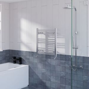 Warmehaus - Straight Heated Towel Rail Bathroom Radiator Chrome 600x540mm