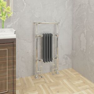 Warmehaus - Traditional 952x479mm Heated Towel Rail Chrome & Anthracite