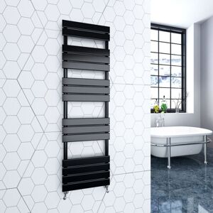 Sky Bathroom - Flat Panel Heated Towel Rail Radiator Central Heating 1600x450mm Black Sky Bathroom - Flat Panel Heated Towel Rail Radiator Central Heating 1600x450mm Black