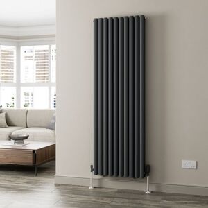 Duratherm - Anthracite Oval Column Designer Radiator Vertical Horizontal 1800 x 600mm Double Panel Duratherm - Anthracite Oval Column Designer Radiator Vertical Horizontal 1800 x 600mm Double Panel