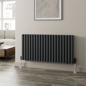 Duratherm - Anthracite Oval Column Designer Radiator Vertical Horizontal 600 x 1200mm Double Panel Duratherm - Anthracite Oval Column Designer Radiator Vertical Horizontal 600 x 1200mm Double Panel