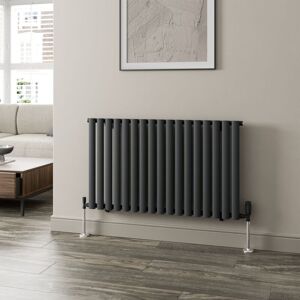 Duratherm - Anthracite Oval Column Designer Radiator Vertical Horizontal 600 x 1020mm Single Panel Duratherm - Anthracite Oval Column Designer Radiator Vertical Horizontal 600 x 1020mm Single Panel