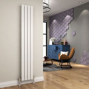 ELEGANT Designer Vertical Radiator 1800x304mm Flat Panel Rad Double Column Central Heating, White ELEGANT Designer Vertical Radiator 1800x304mm Flat Panel Rad Double Column Central Heating, White