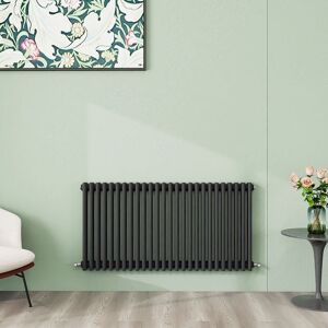 Aica Sanitaire - aica 600x1190mm Anthracite Horizontal Traditional Radiator Cast Iron 3 Column Heating uk Aica Sanitaire - aica 600x1190mm Anthracite Horizontal Traditional Radiator Cast Iron 3 Column Heating uk