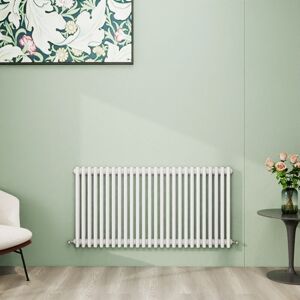 Aica Sanitaire - aica 600x1190mm White Horizontal Traditional Radiator Cast Iron 3 Column Heating uk Aica Sanitaire - aica 600x1190mm White Horizontal Traditional Radiator Cast Iron 3 Column Heating uk