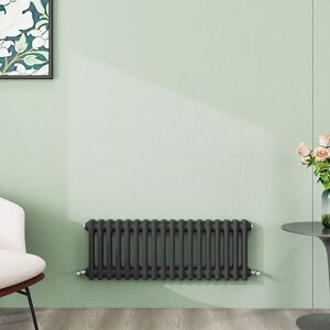 AICA SANITAIRE AICA 300x830mm Anthracite Horizontal Traditional Radiator Cast Iron 2 Column Heating UK AICA SANITAIRE AICA 300x830mm Anthracite Horizontal Traditional Radiator Cast Iron 2 Column Heating UK