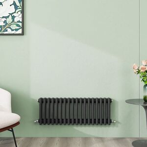 Aica Sanitaire - aica 300x830mm Anthracite Horizontal Traditional Radiator Cast Iron 3 Column Heating uk Aica Sanitaire - aica 300x830mm Anthracite Horizontal Traditional Radiator Cast Iron 3 Column Heating uk