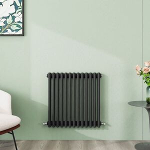 Aica Sanitaire - aica 600x605mm Anthracite Horizontal Traditional Radiator Cast Iron 3 Column Heating uk Aica Sanitaire - aica 600x605mm Anthracite Horizontal Traditional Radiator Cast Iron 3 Column Heating uk