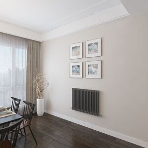 Aica Sanitaire - aica 600x830mm 2 Column Horizontal Anthracite Radiator Central Heating Cast Iron Style Aica Sanitaire - aica 600x830mm 2 Column Horizontal Anthracite Radiator Central Heating Cast Iron Style