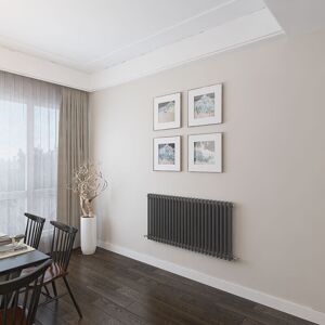 Aica Sanitaire - aica 600x1190mm 2 Column Horizontal Anthracite Radiator Central Heating Cast Iron Style Aica Sanitaire - aica 600x1190mm 2 Column Horizontal Anthracite Radiator Central Heating Cast Iron Style