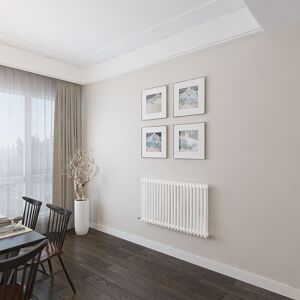Aica Sanitaire - aica 600x1010mm 2 Column Horizontal White Radiator Central Heating Cast Iron Style Aica Sanitaire - aica 600x1010mm 2 Column Horizontal White Radiator Central Heating Cast Iron Style