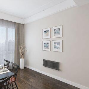Aica Sanitaire - aica 300x830mm 2 Column Horizontal Anthracite Radiator Central Heating Cast Iron Style Aica Sanitaire - aica 300x830mm 2 Column Horizontal Anthracite Radiator Central Heating Cast Iron Style