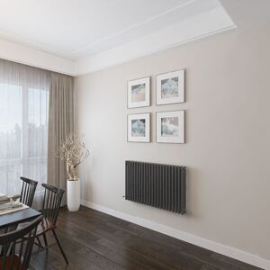 AICA SANITAIRE AICA 600x1010mm 3 Column Horizontal Anthracite Radiator Central Heating Cast Iron Style AICA SANITAIRE AICA 600x1010mm 3 Column Horizontal Anthracite Radiator Central Heating Cast Iron Style