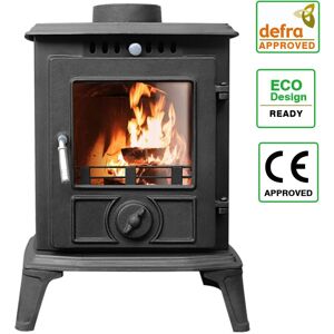 NRG - 5KW Defra Approved Eco Design Multifuel Stove Wood Burning Cast Iron Fireplace NRG - 5KW Defra Approved Eco Design Multifuel Stove Wood Burning Cast Iron Fireplace