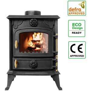 NRG 5KW Multifuel Stove Log Burner Fireplace Cast Iron Defra Approved Eco Design NRG 5KW Multifuel Stove Log Burner Fireplace Cast Iron Defra Approved Eco Design