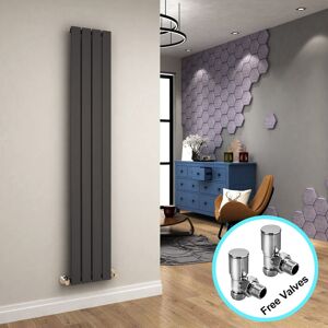 Elegant - 600 x 1360 mm Anthracite Designer Radiator Horizontal Column Radiator Heater Double Flat Panel Elegant - 600 x 1360 mm Anthracite Designer Radiator Horizontal Column Radiator Heater Double Flat Panel