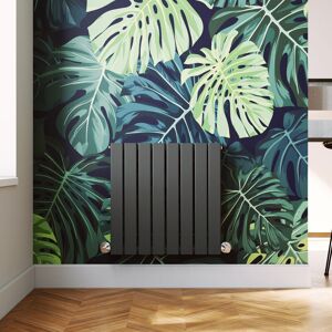 Elegant - 600 x 600 mm Horizontal Column Designer Radiator Anthracite Double Flat Panel Radiator Heater Elegant - 600 x 600 mm Horizontal Column Designer Radiator Anthracite Double Flat Panel Radiator Heater