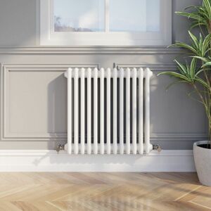 Galiflo - 600 x 605mm Triple Bar Horizontal Traditional Colosseum White Column Radiator Galiflo - 600 x 605mm Triple Bar Horizontal Traditional Colosseum White Column Radiator