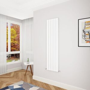 Aica Sanitaire - Acezanble White Flat Panel Radiator 1600 x 408mm Double Panel Aica Sanitaire - Acezanble White Flat Panel Radiator 1600 x 408mm Double Panel