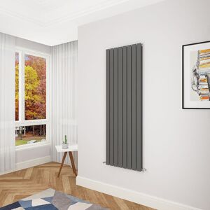 Aica Sanitaire - Acezanble Anthracite Flat Panel Radiator 1600 x 544mm Double Panel Aica Sanitaire - Acezanble Anthracite Flat Panel Radiator 1600 x 544mm Double Panel
