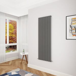 Aica Sanitaire - Acezanble Anthracite Flat Panel Radiator 1600 x 544mm Single Panel Aica Sanitaire - Acezanble Anthracite Flat Panel Radiator 1600 x 544mm Single Panel