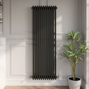 Duratherm - 1600x560mm Triple Bar Traditional Colosseum Radiator Black Vertical Column Duratherm - 1600x560mm Triple Bar Traditional Colosseum Radiator Black Vertical Column