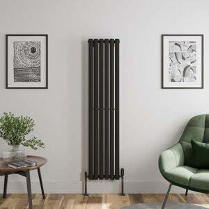 Duratherm - Black Oval Column Designer Radiator Vertical Horizontal 1600 x 360mm Single Panel Duratherm - Black Oval Column Designer Radiator Vertical Horizontal 1600 x 360mm Single Panel
