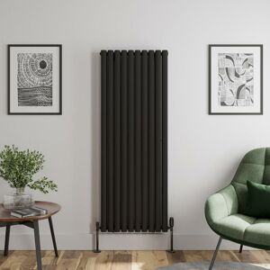 Duratherm - Black Oval Column Designer Radiator Vertical Horizontal 1600 x 600mm Double Panel Duratherm - Black Oval Column Designer Radiator Vertical Horizontal 1600 x 600mm Double Panel
