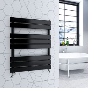 Sky Bathroom - Flat Panel Heated Towel Rail Radiator Central Heating 800x600mm Black Sky Bathroom - Flat Panel Heated Towel Rail Radiator Central Heating 800x600mm Black