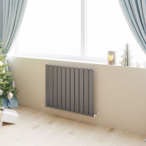 Acezanble - Horizontal Flat Panel Radiator Central Heating Rad 600x748mm Single Anthracite Acezanble - Horizontal Flat Panel Radiator Central Heating Rad 600x748mm Single Anthracite