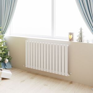 Acezanble - Horizontal Flat Panel Radiator Central Heating Rad 600x1020mm Single White Acezanble - Horizontal Flat Panel Radiator Central Heating Rad 600x1020mm Single White