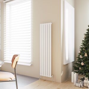 Acezanble - Vertical Flat Panel Radiator Central Heating Rad 1600x408mm Single White Acezanble - Vertical Flat Panel Radiator Central Heating Rad 1600x408mm Single White