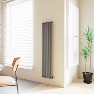 Acezanble - Vertical Oval Column Radiator Central Heating Rad 1600x354mm Single Anthracite Acezanble - Vertical Oval Column Radiator Central Heating Rad 1600x354mm Single Anthracite
