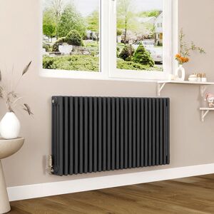 Aica Sanitaire - aica 600x1190mm Anthracite Horizontal Traditional Radiator Cast Iron 4 Column Heating uk Aica Sanitaire - aica 600x1190mm Anthracite Horizontal Traditional Radiator Cast Iron 4 Column Heating uk