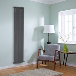 NRG - Flat Panel Radiator Designer Column Bathroom Central Heating Anthracite Single 1800x408mm NRG - Flat Panel Radiator Designer Column Bathroom Central Heating Anthracite Single 1800x408mm