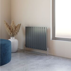 Acezanble - 600x748mm Single Anthracite Horizontal Flat Panel Central Heating Designer Radiator Acezanble - 600x748mm Single Anthracite Horizontal Flat Panel Central Heating Designer Radiator
