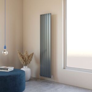 Acezanble - 1800x408mm Single Anthracite Vertical Flat Panel Central Heating Designer Radiator Acezanble - 1800x408mm Single Anthracite Vertical Flat Panel Central Heating Designer Radiator
