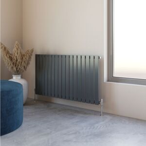 Acezanble - 600x1156mm Single Anthracite Horizontal Flat Panel Central Heating Designer Radiator Acezanble - 600x1156mm Single Anthracite Horizontal Flat Panel Central Heating Designer Radiator