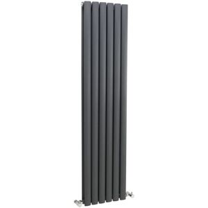 Hudson Reed Revive Double Vertical Radiator - Anthracite Grey Hudson Reed Revive Double Vertical Radiator - Anthracite Grey
