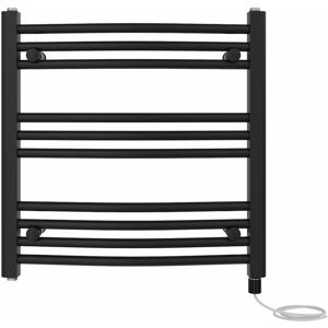 NRG Bathroom Curved Prefilled Electric Heated Towel Rail Ladder Warmer Radiator 600x600mm Black NRG Bathroom Curved Prefilled Electric Heated Towel Rail Ladder Warmer Radiator 600x600mm Black