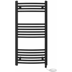 NRG - Bathroom Curved Prefilled Electric Heated Towel Rail Ladder Warmer Radiator 1000x500mm Black NRG - Bathroom Curved Prefilled Electric Heated Towel Rail Ladder Warmer Radiator 1000x500mm Black