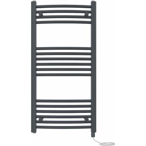 NRG - Bathroom Curved Prefilled Electric Heated Towel Rail Ladder Warmer Radiator 1000x500mm Anthracite NRG - Bathroom Curved Prefilled Electric Heated Towel Rail Ladder Warmer Radiator 1000x500mm Anthracite