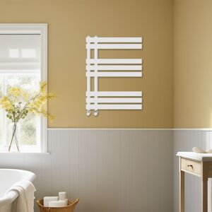 NRG - Bathroom D-shape Heated Towel Rail Designer Radiator Ladder Warmer Heating Rads 800x600mm White NRG - Bathroom D-shape Heated Towel Rail Designer Radiator Ladder Warmer Heating Rads 800x600mm White