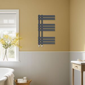 NRG - Bathroom D-shape Heated Towel Rail Designer Radiator Ladder Warmer Heating Rads 800x450mm Anthracite NRG - Bathroom D-shape Heated Towel Rail Designer Radiator Ladder Warmer Heating Rads 800x450mm Anthracite