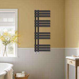 NRG Bathroom D-shape Heated Towel Rail Designer Radiator Ladder Warmer Heating Rads 1200x450mm Black NRG Bathroom D-shape Heated Towel Rail Designer Radiator Ladder Warmer Heating Rads 1200x450mm Black