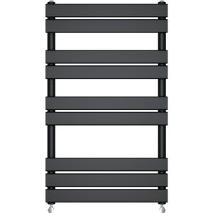 NRG - Bathroom Flat Panel Heated Towel Rail Radiator Central Heating 1000x600mm Black NRG - Bathroom Flat Panel Heated Towel Rail Radiator Central Heating 1000x600mm Black
