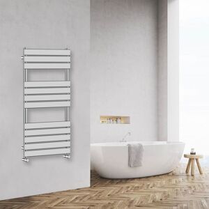 NRG - Bathroom Flat Panel Heated Towel Rail Radiator Central Heating 1200x600mm Chrome NRG - Bathroom Flat Panel Heated Towel Rail Radiator Central Heating 1200x600mm Chrome